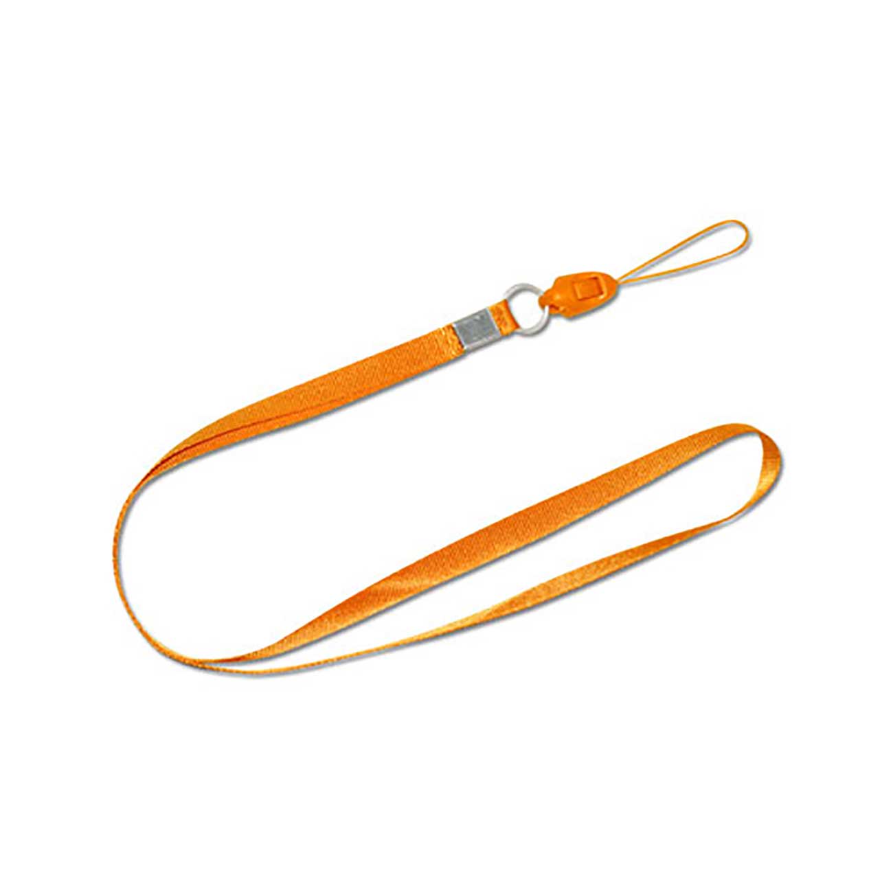 REIKO LONG LANYARD STRAP CLIP IN ORANGE